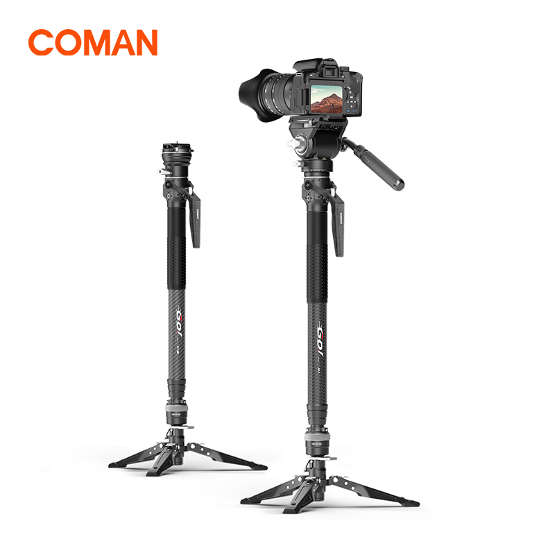 Camera Tripod Carbon - COMAN M1 PRO V5 ワンクリックリフティングカーボンファイバーモノポッド 69インチ