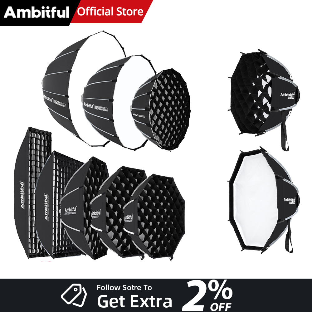 Beauty Dish Softbox - AMBITFUL Q3/Q7/Q9シリーズ クイックリリース ソフトボックス 40cm 60cm