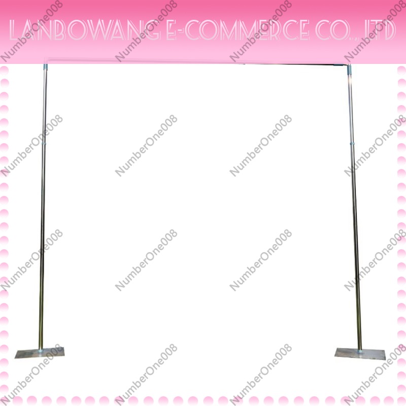 Backdrop Stand Kit - 結婚式の背景幕パーティー舞台装飾パイプドレープステンレス鋼背景幕ラックパイプ＆ドレープキット調整可能な背景幕スタンド