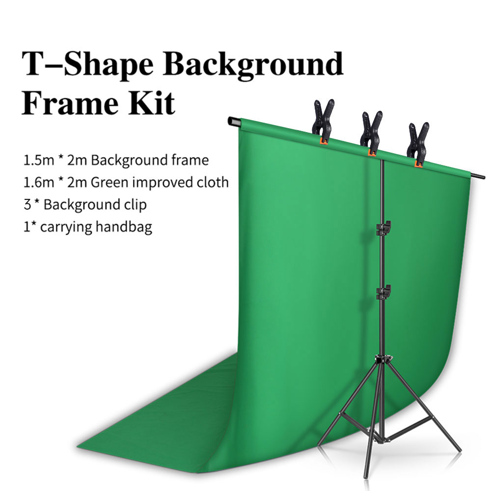 Backdrop Stand Kit - 写真スタジオ,ポートレート,サポートフレーム,ビデオクロマキー用の緑色の画面