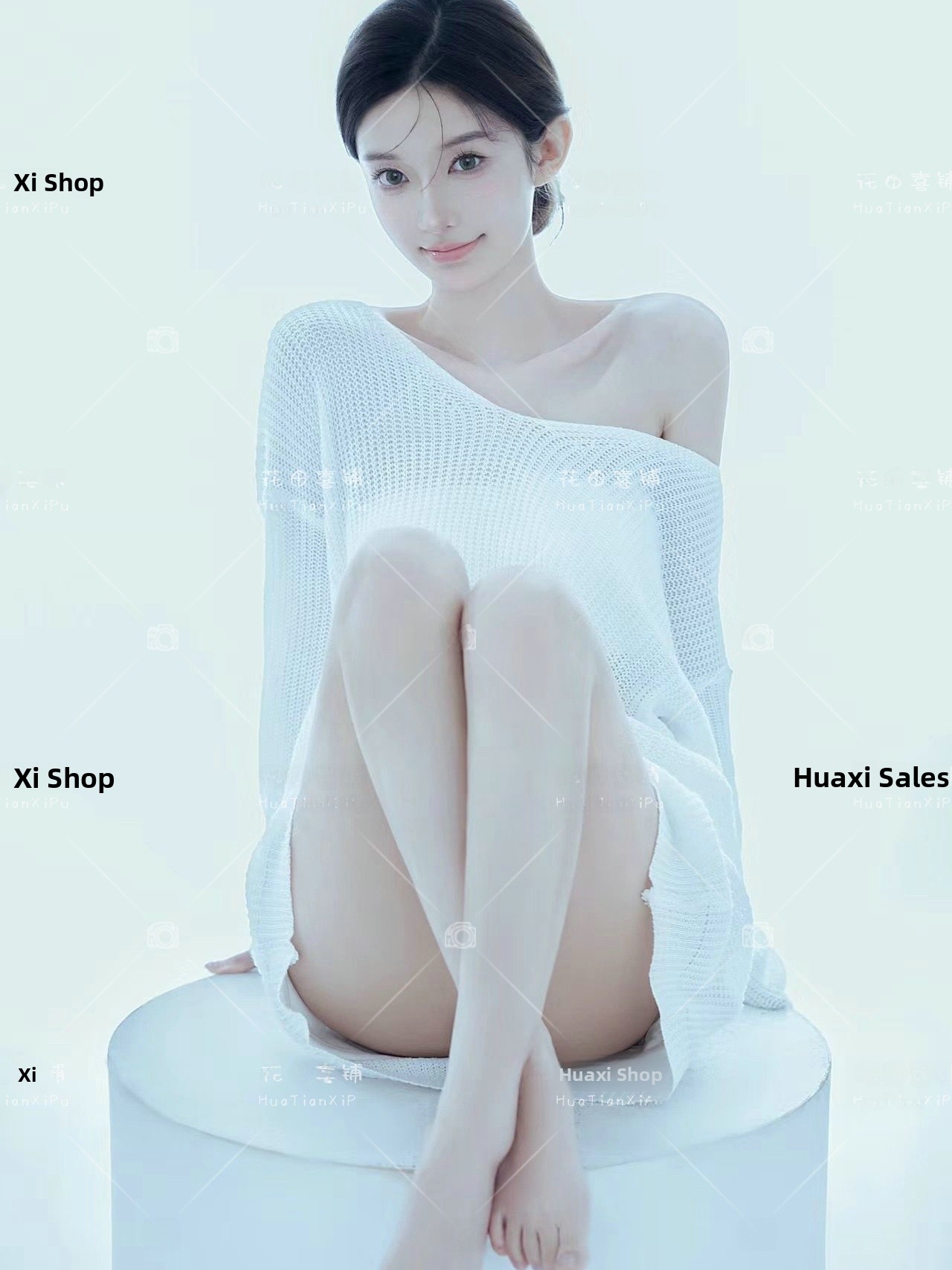 Photography Studio - 韓国風ピュアデザイアレイジーオキシジェンガールセーターアート写真ポートレート撮影スタジオ新作モデル2024年春レディースファッション