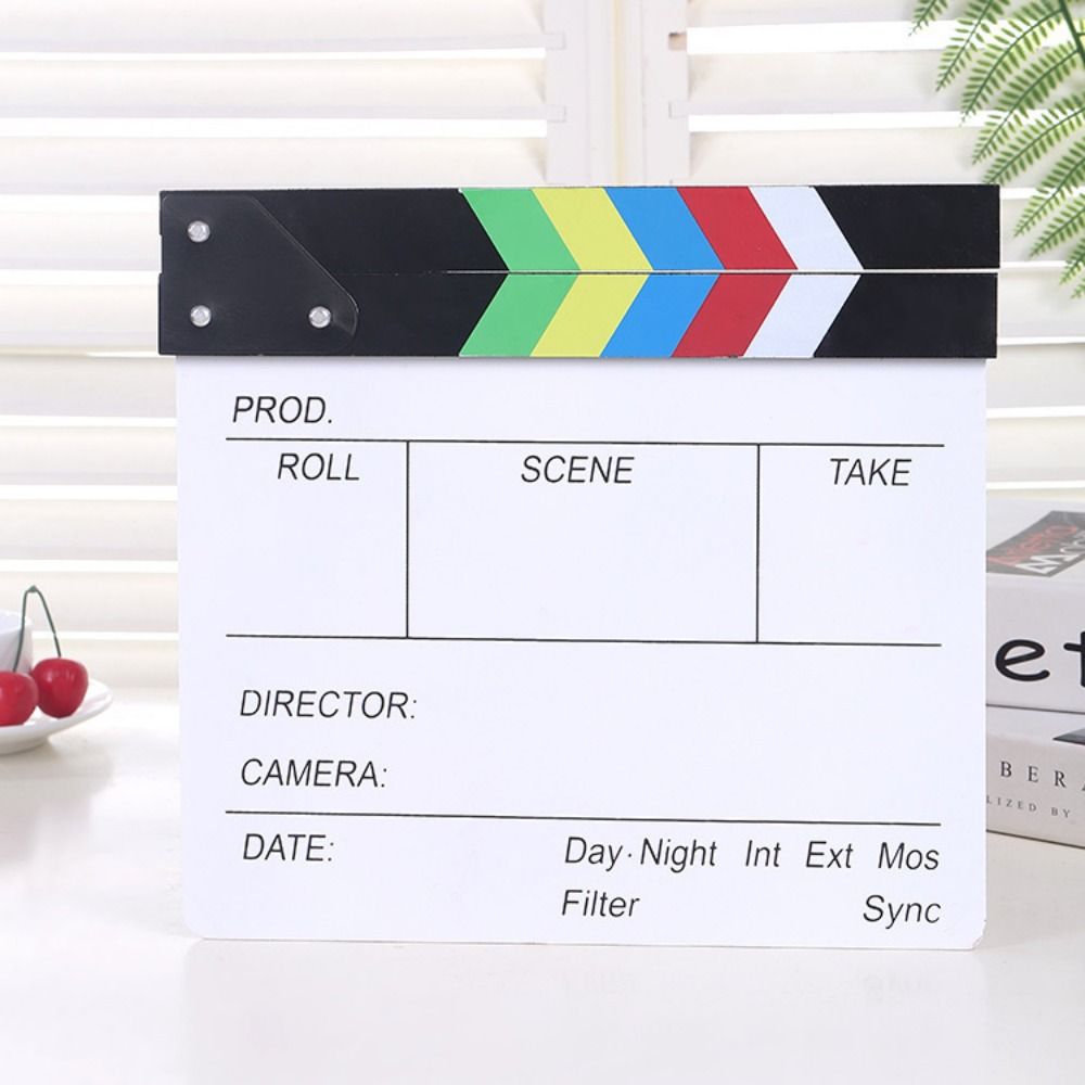 Photography Night - アクリル製監督用シーンクラッパーボード写真撮影用装飾品小道具監督用拍手ボード監督用ボードクリエイティブ
