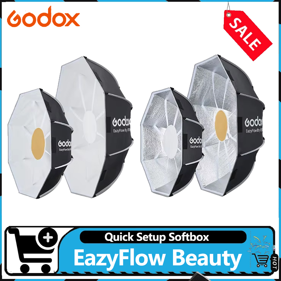 Beauty Dish Softbox - ゴドックス イージーフロー ビューティーディッシュ 65cm/85cm クイックセットアップ ポータブル