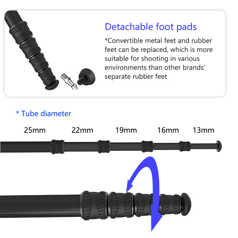 OBOプロフェッショナルカメラ三脚N255Dカーボンファイバ - Camera Tripod Carbon のレビューと価格