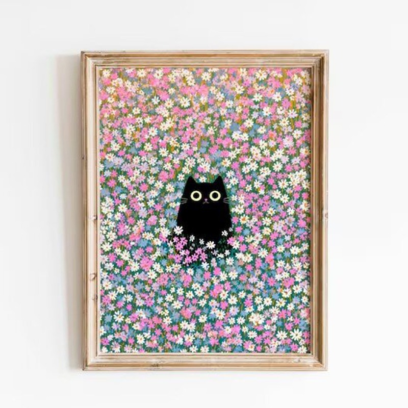 クロード・モネの芸術作品興味深いかわいい黒猫蓮の池ポスターキ - Photography Landscape のレビューと価格