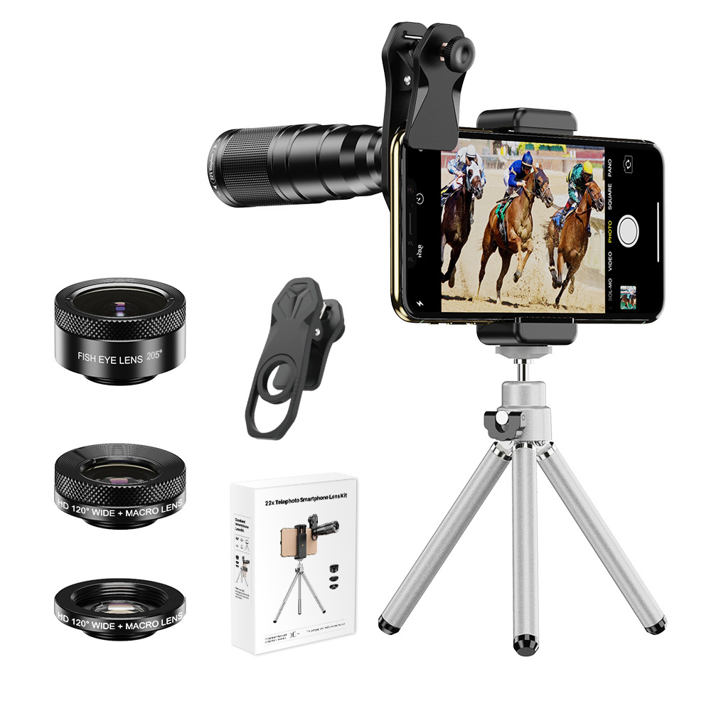 望遠鏡マクロ魚眼広角4in1レンズ高画質22倍望遠レンズセッ - Photography High Angle のレビューと価格