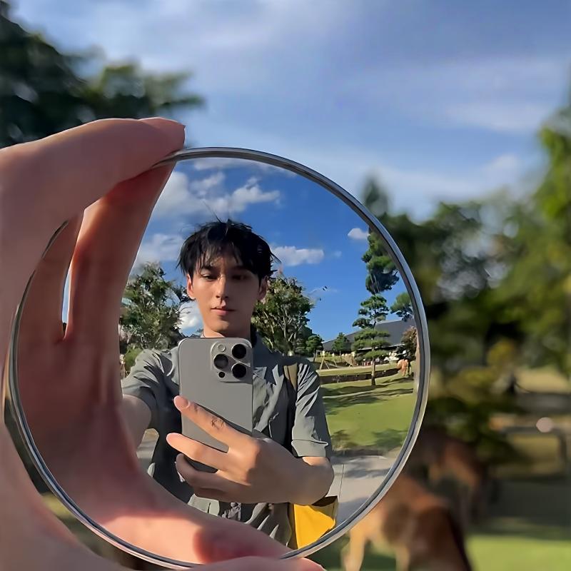 1/2 個女の子用メイクアップミラー旅行自撮りラウンド凸面ミ - Photography High Angle のレビューと価格