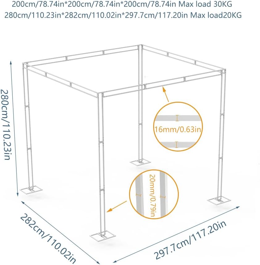 ヘビーウェディング背景スタンドキットキャノピーパーティーテン - Backdrop Stand Kit のレビューと価格