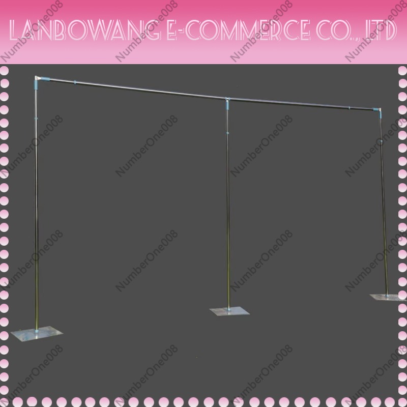 結婚式の背景幕パーティー舞台装飾パイプドレープステンレス鋼背 - Backdrop Stand Kit のレビューと価格