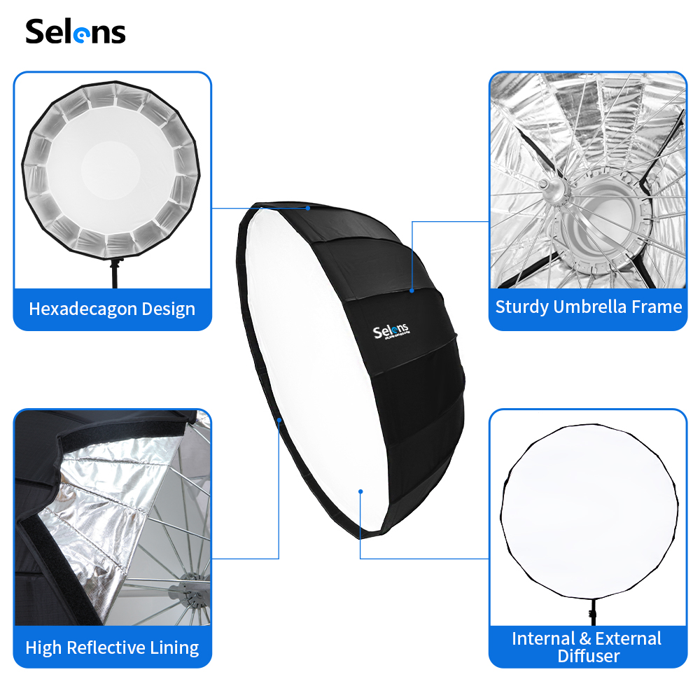 Selens 85センチメートル傘レーダーソフトボックススタ - Beauty Dish Softbox のレビューと価格