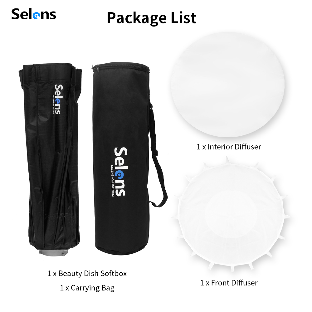 Selens 85センチメートル傘レーダーソフトボックススタ - Beauty Dish Softbox のレビューと価格