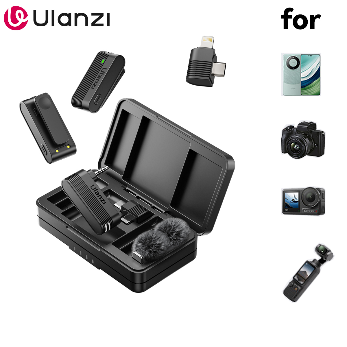 Ulanzi A100 マイク スマートフォン ワイヤレス  - Xiaomi Photography Kit のレビューと価格
