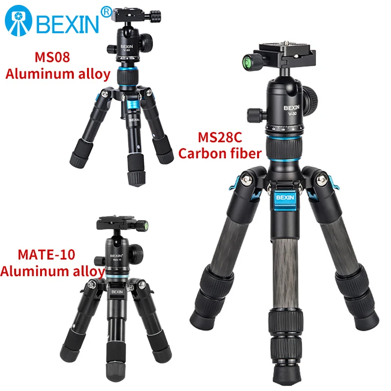 コンパクトで軽量なポータブルミニファイバー三脚,ハンドル付き - Camera Tripod Carbon のレビューと価格