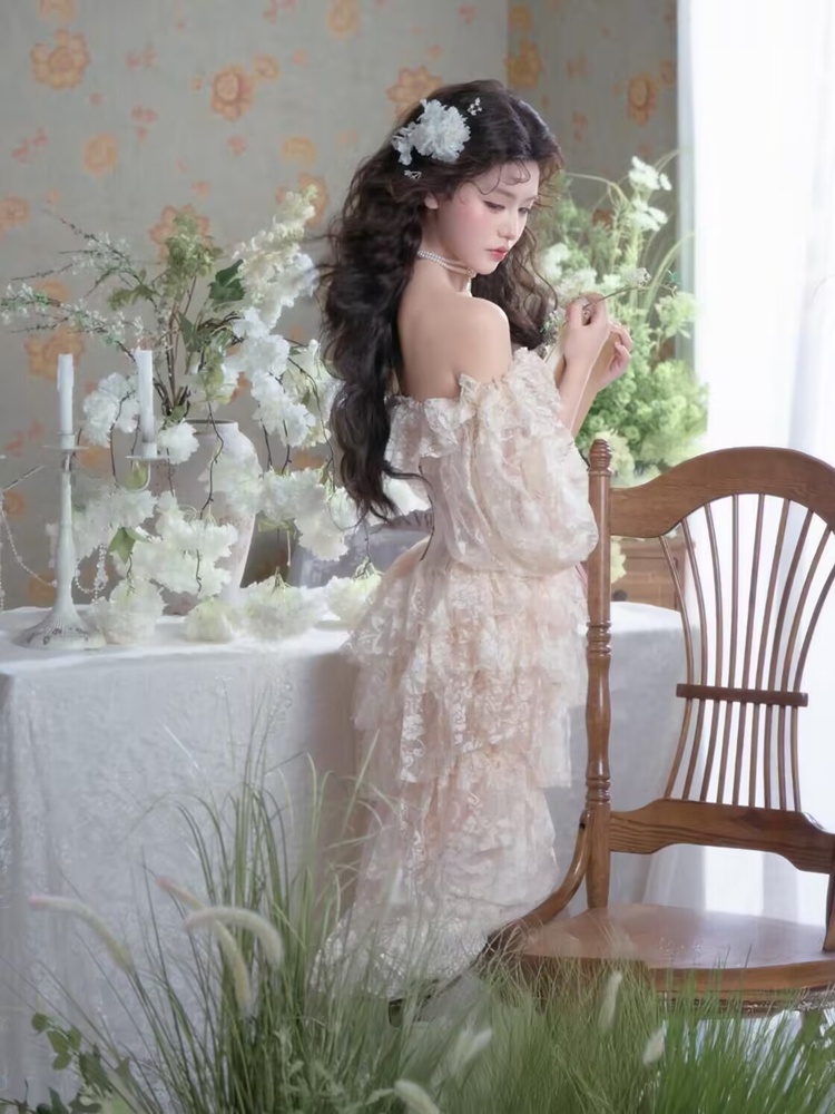 白いレースドレス写真スタジオ新スタイル油絵風雰囲気感覚写真撮 - Photography Studio のレビューと価格