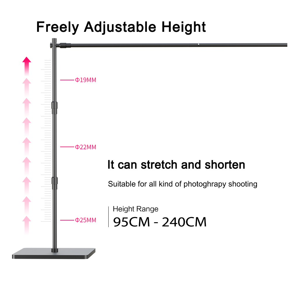 2.4×3mヘビーデューティー背景スタンド、写真背景サポート - Backdrop Stand Kit のレビューと価格