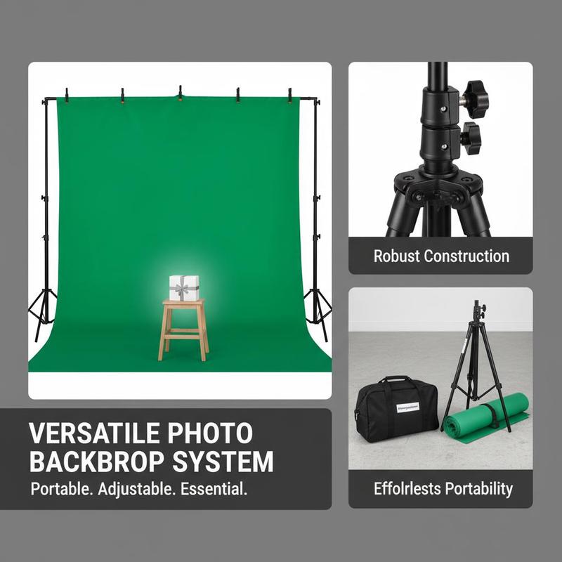 背景スタンド、5 x 6.5フィートの調節可能な写真背景スタ - Backdrop Stand Kit のレビューと価格