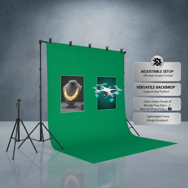 背景スタンド、5 x 6.5フィートの調節可能な写真背景スタ - Backdrop Stand Kit のレビューと価格