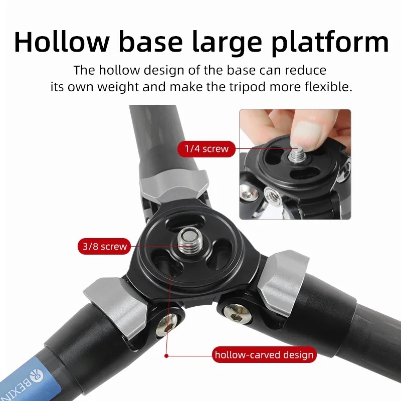 BEXIN ミニカーボンファイバー三脚ポータブル折りたたみコ - Camera Tripod Carbon のレビューと価格