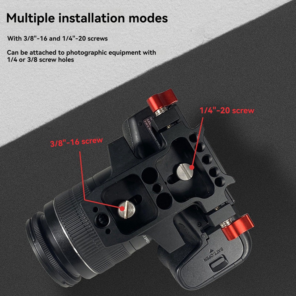 よく作られたユニバーサルベースプレート、デュアル15mmポー - Camera Cage Baseplate のレビューと価格