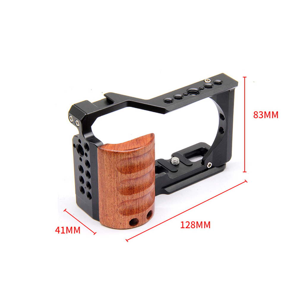 ソニーZV-E10用ケージカメラ、木製ハンドル付きコールドシ - Camera Cage Baseplate のレビューと価格