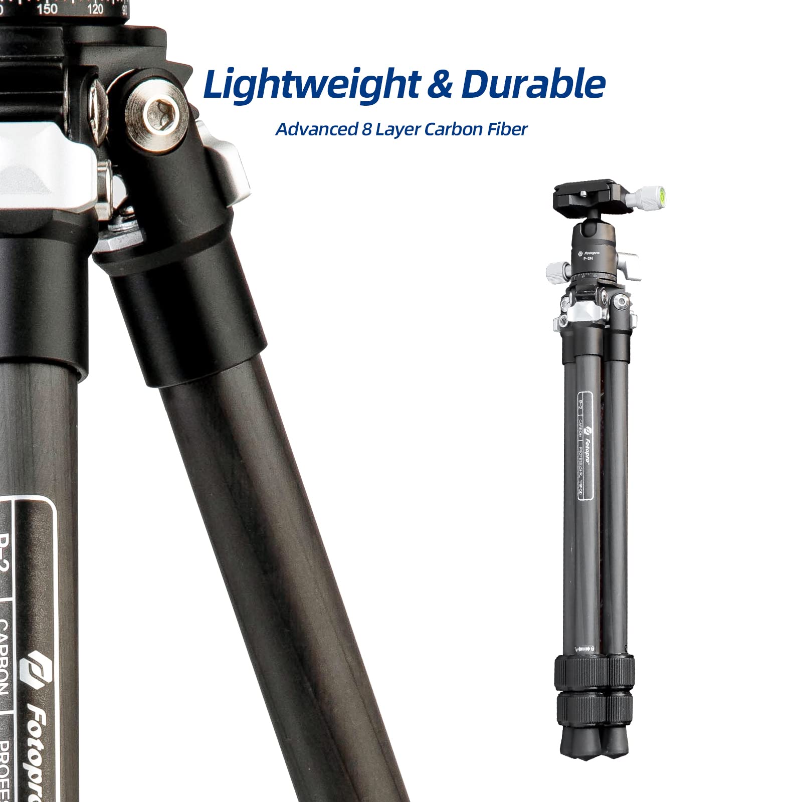 Fotorpro 71 センチメートル軽量旅行三脚コンパクト - Camera Tripod Carbon のレビューと価格