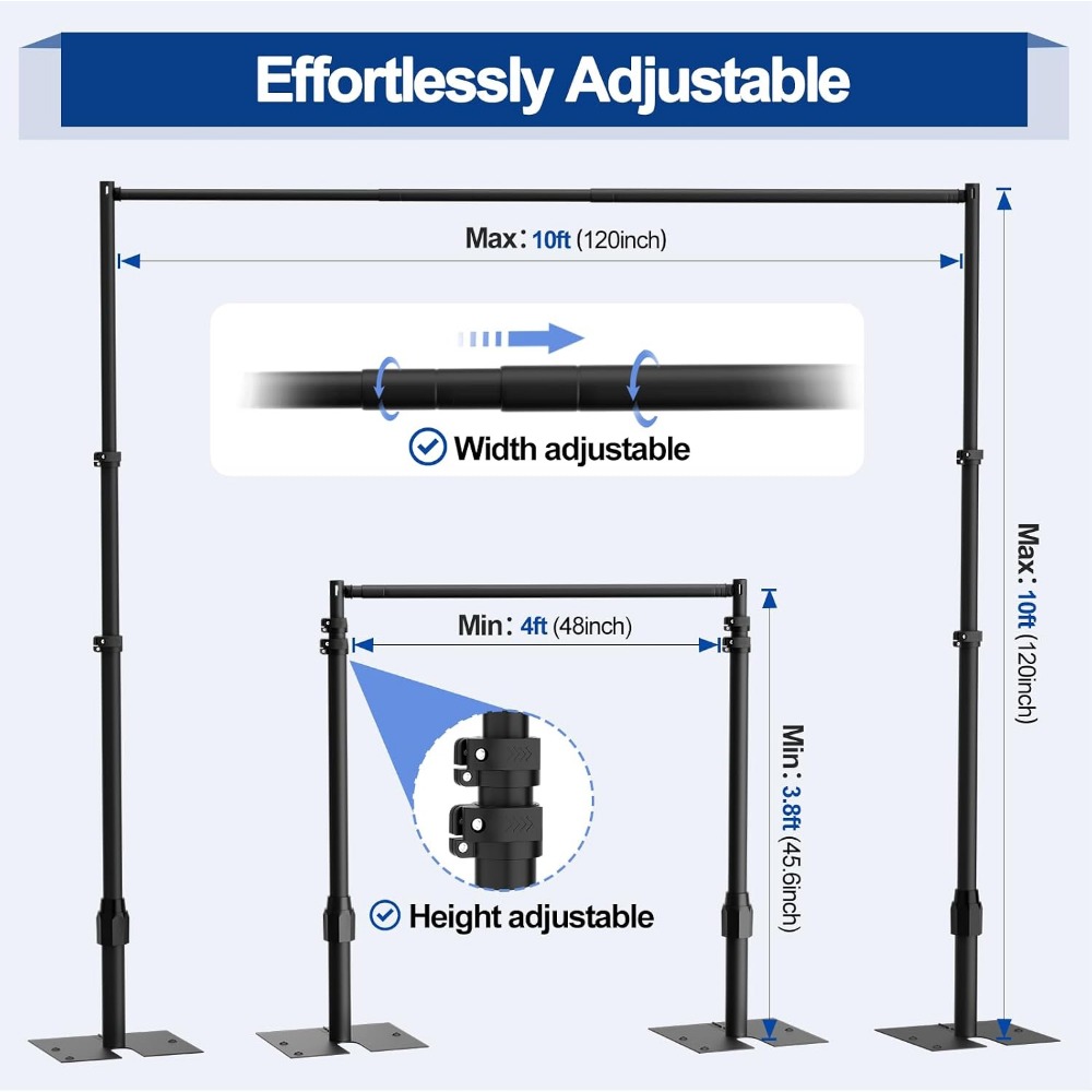 EMART背景スタンド ヘビーデューティー 10x10フィー - Backdrop Stand Kit のレビューと価格