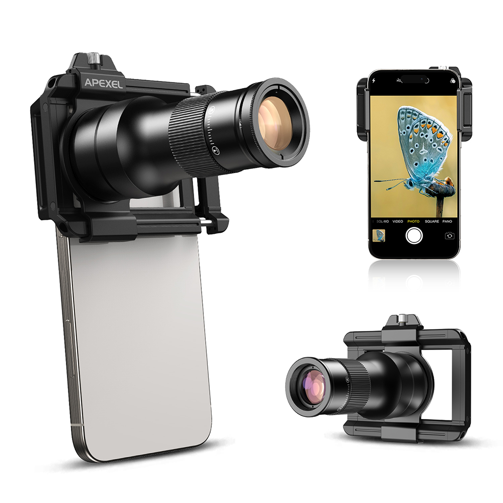APEXEL 6倍望遠マクロレンズホルダー HDトラベルスポ - Photography Major のレビューと価格
