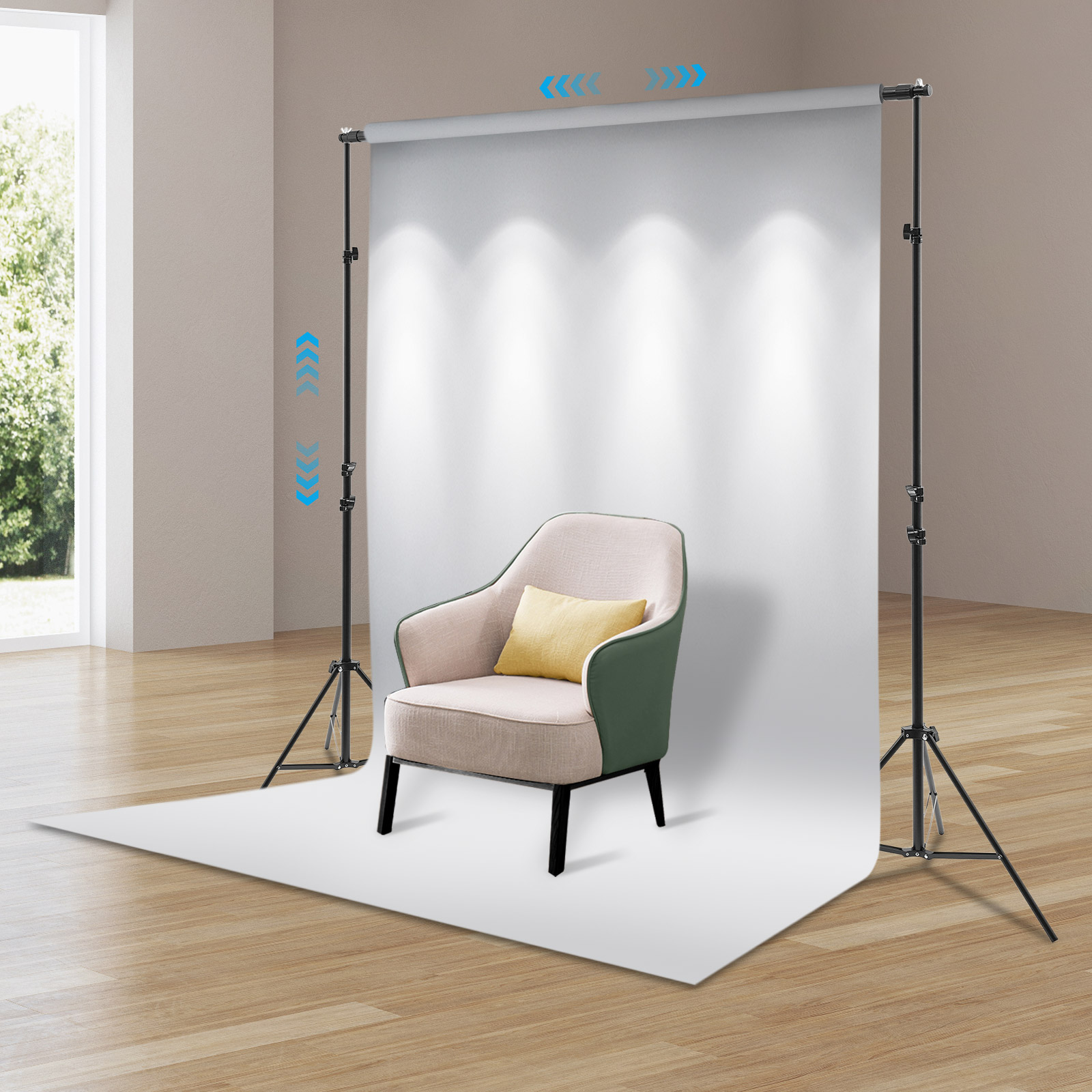 写真撮影用背景スタンドキット、スタジオ、結婚式、商品撮影用の - Backdrop Stand Kit のレビューと価格