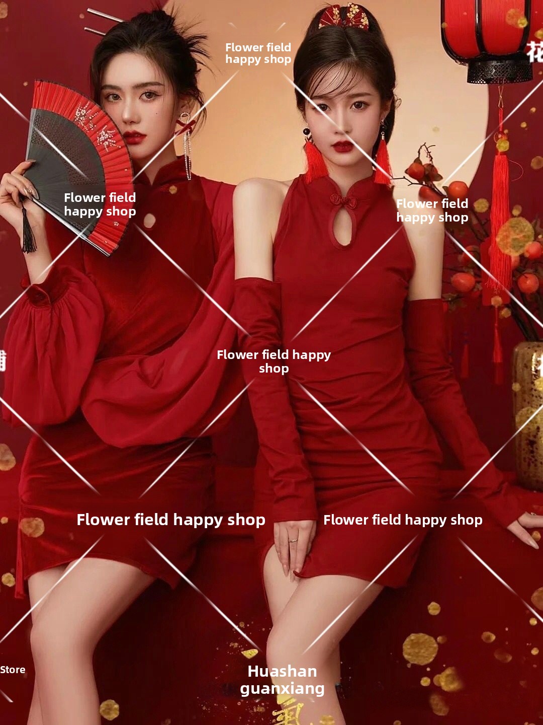 新年ヴィンテージ写真スタジオファッショナブルな親友ポートレー - Photography Studio のレビューと価格