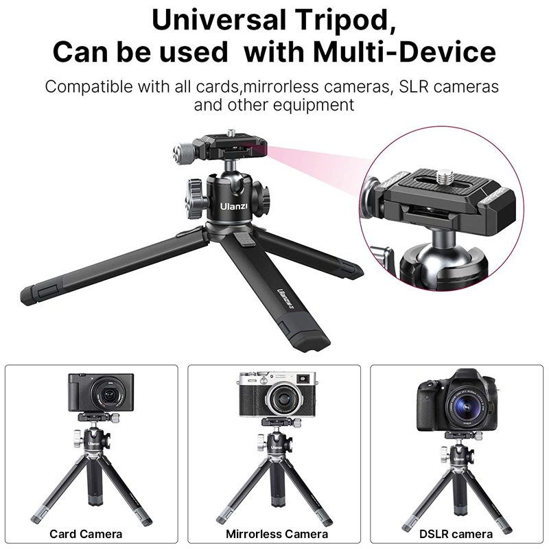 Ulanzi MT-24 Vlog Lite 金属三脚ボール - Camera Tripod Carbon のレビューと価格